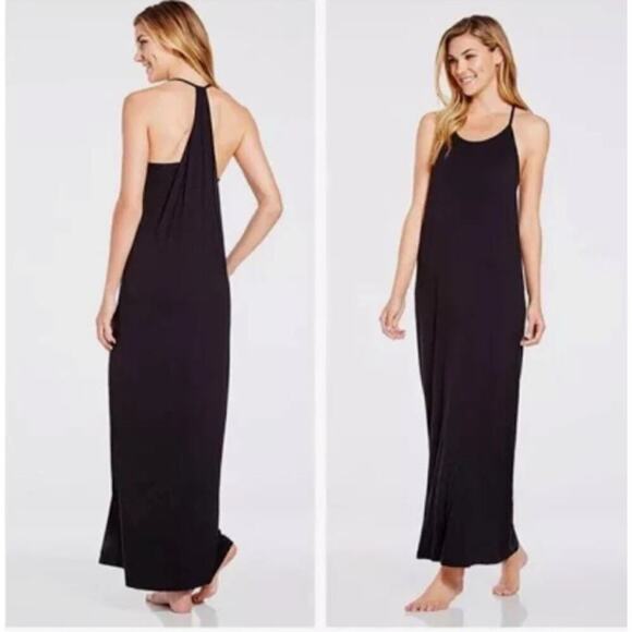 Fabletics Neema Maxi Dress, T Back, Racerback, Strappy, Black, Sz M - Picture 1 of 5